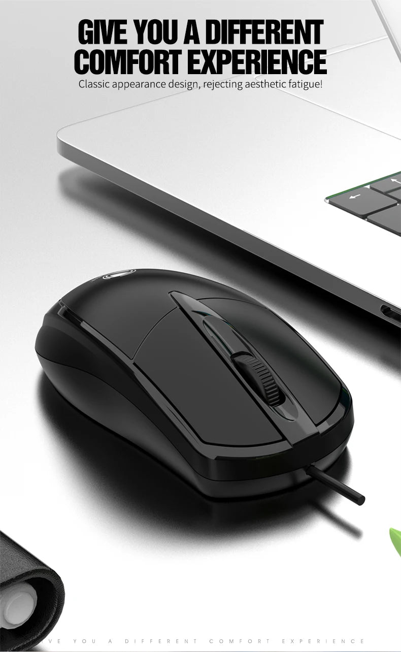 301 Wired Mouse Office Gaming Desktop Computer Laptop Business Mouse USB Optical Mouse