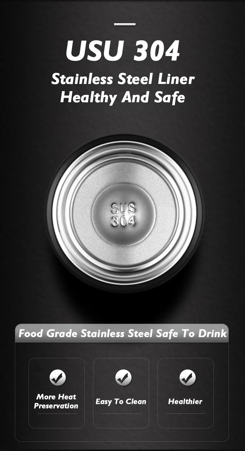 Smart Thermos Cup With Temperature Display 304 Stainless Steel Insulated Water Cup Business Gift Smart Temperature Bottles Water
