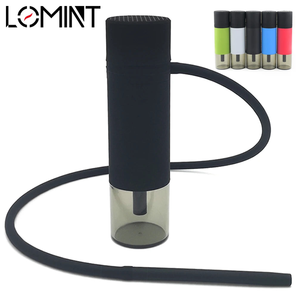 Portable Car Hookah Complete Small Cup Shisha Set with Protective Wind Cover Small Narguile Chicha Soft Touch LOMINT LM-OT005