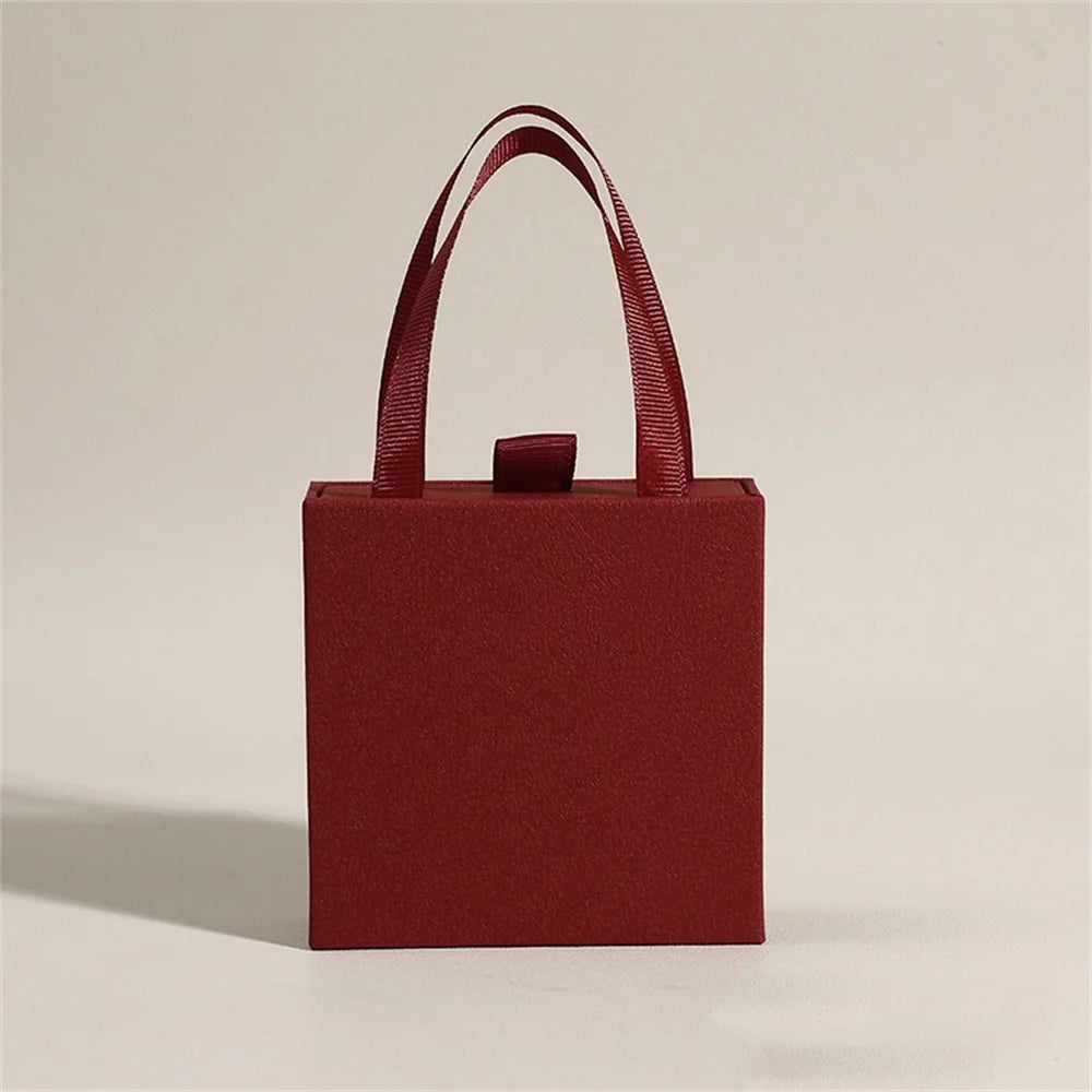 Portable Jewelry Packaging Box Earrings Necklace Ring Pendant Storage Organizer Case Wedding Gift Box Paper Drawer Jewelry Box