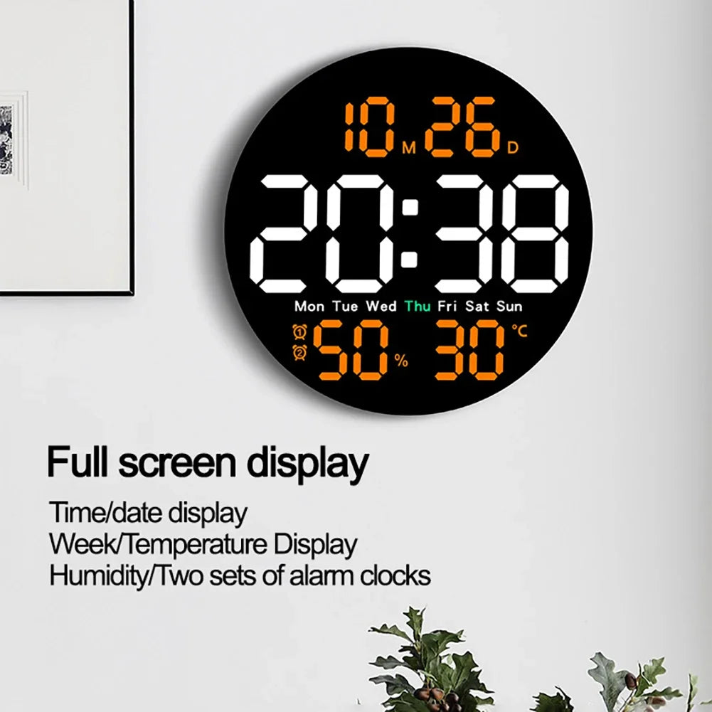 Digital Wall Clocks Large Screen With Timing Countdown Function Clocks For Home Bedroom Living Room Office Home Decoration