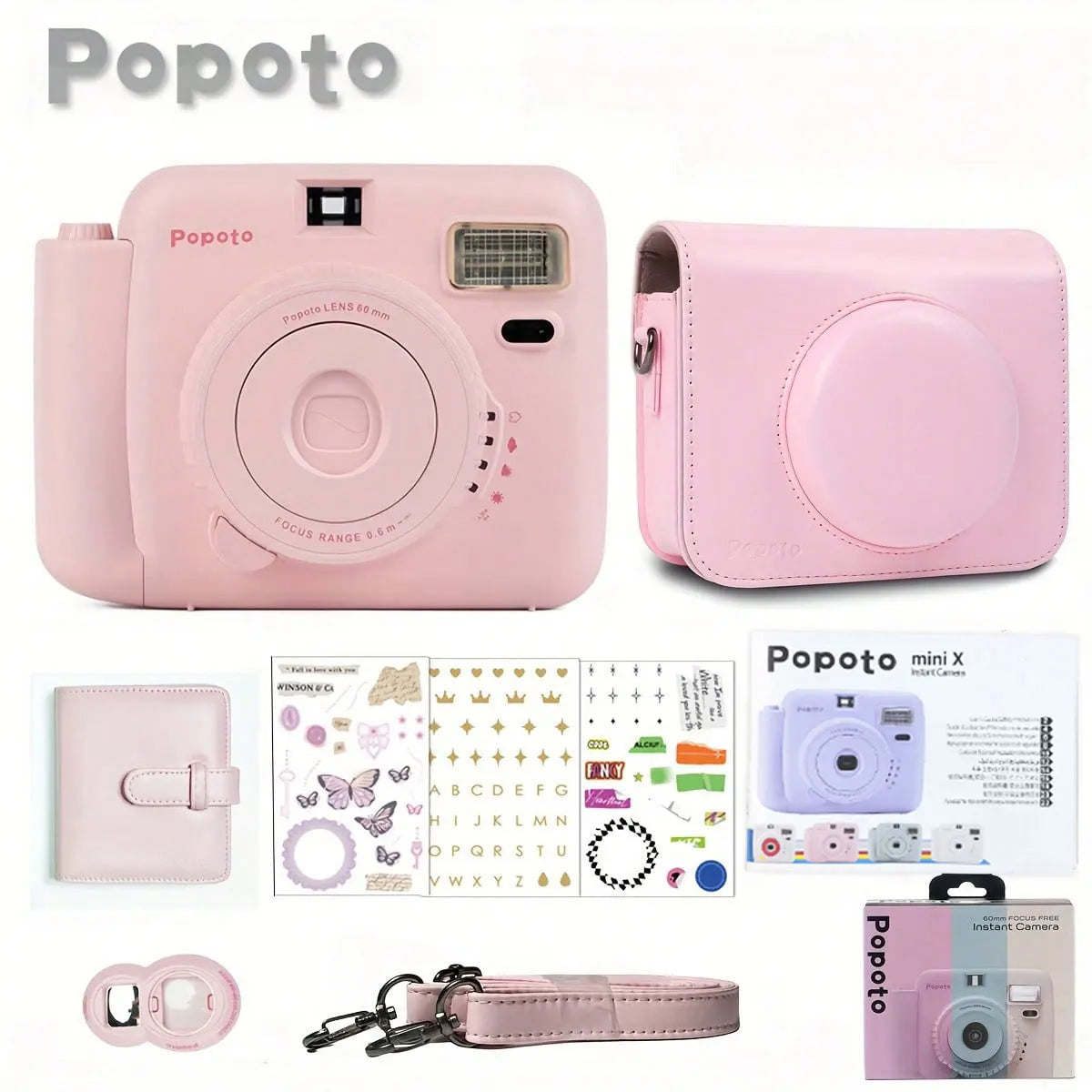 Mini Camera Instant Print Outdoor Portable Automatic Exposure Easy Use Children Birthday Gifts Suitable for Beginners Camera