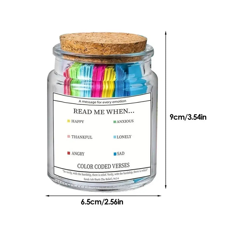 Quran Verse Jar Expresses Emotions And Feelings Glass Jar With Colored Quran Verses Muslim Prayer Jar Gifts Box