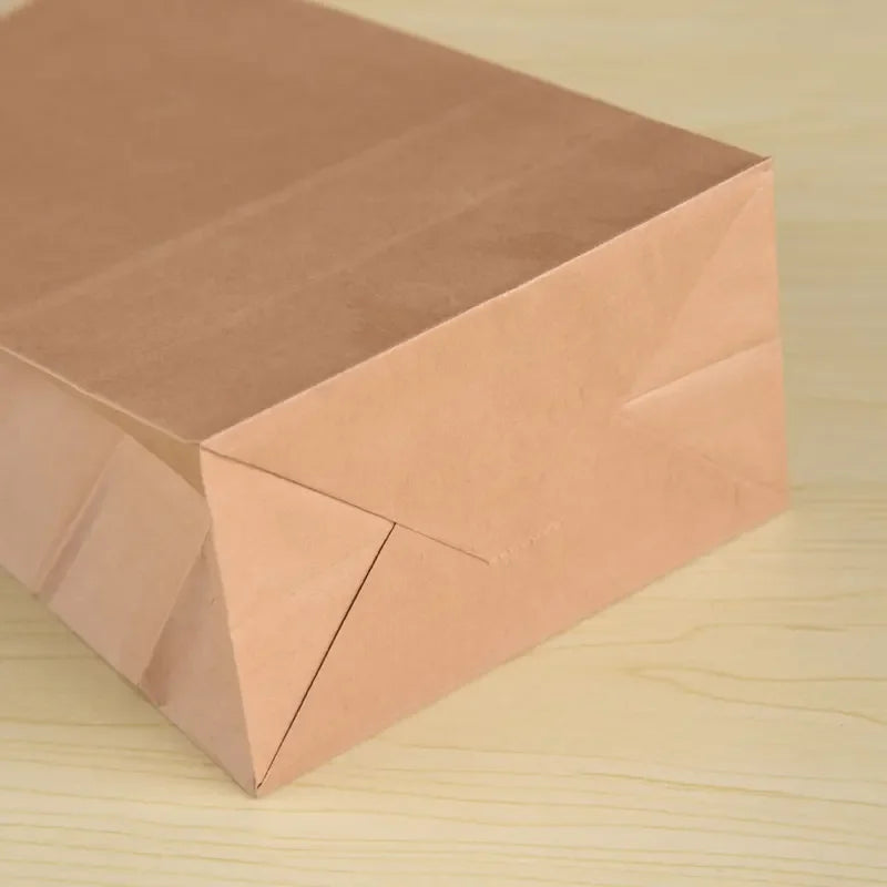 50/100pcs Brown kraft paper bags Standing paper bags Bread snack bags Holiday gift bags Food packaging bags can be wholesale