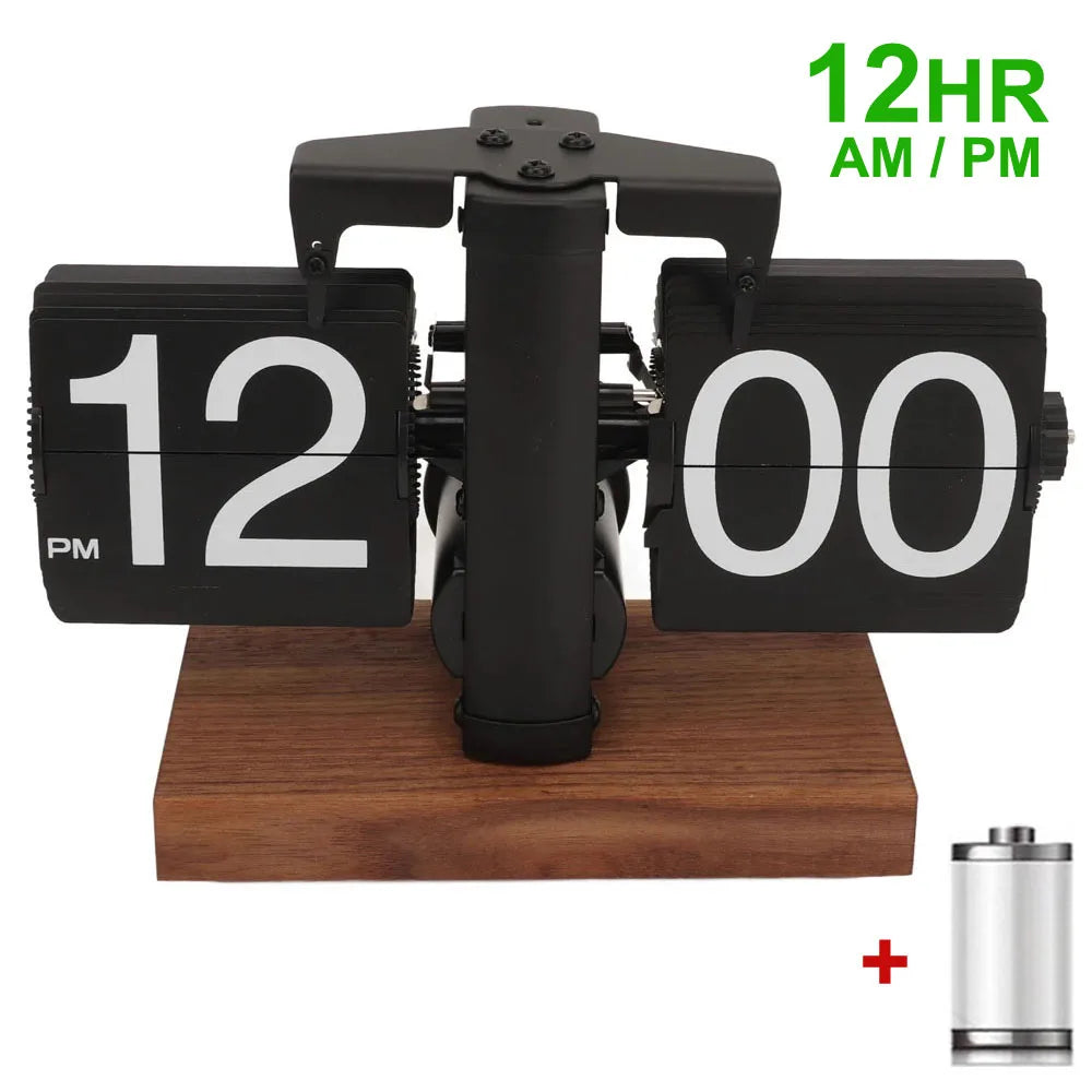 A Flipping Clock with Page Turning Automatically for Modern Home Decoration.Full of Sense of Technology.Battery Included as Gift