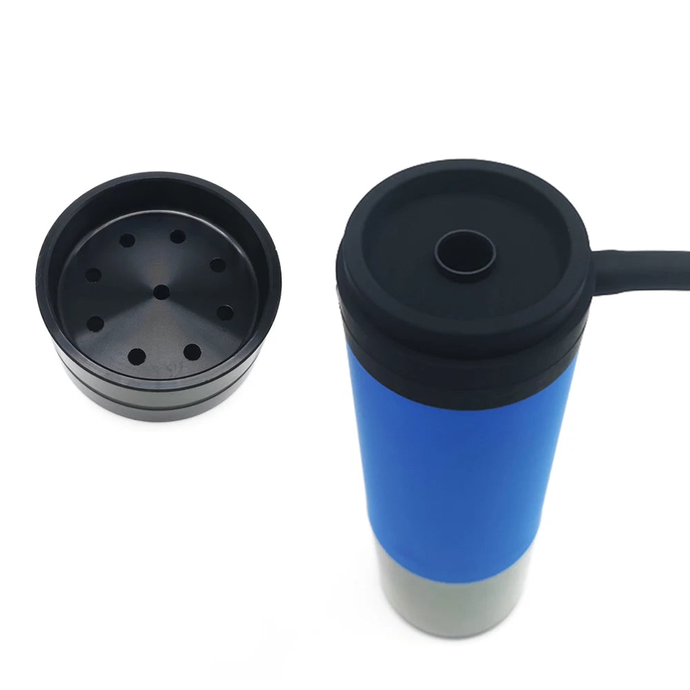 Portable Car Hookah Complete Small Cup Shisha Set with Protective Wind Cover Small Narguile Chicha Soft Touch LOMINT LM-OT005