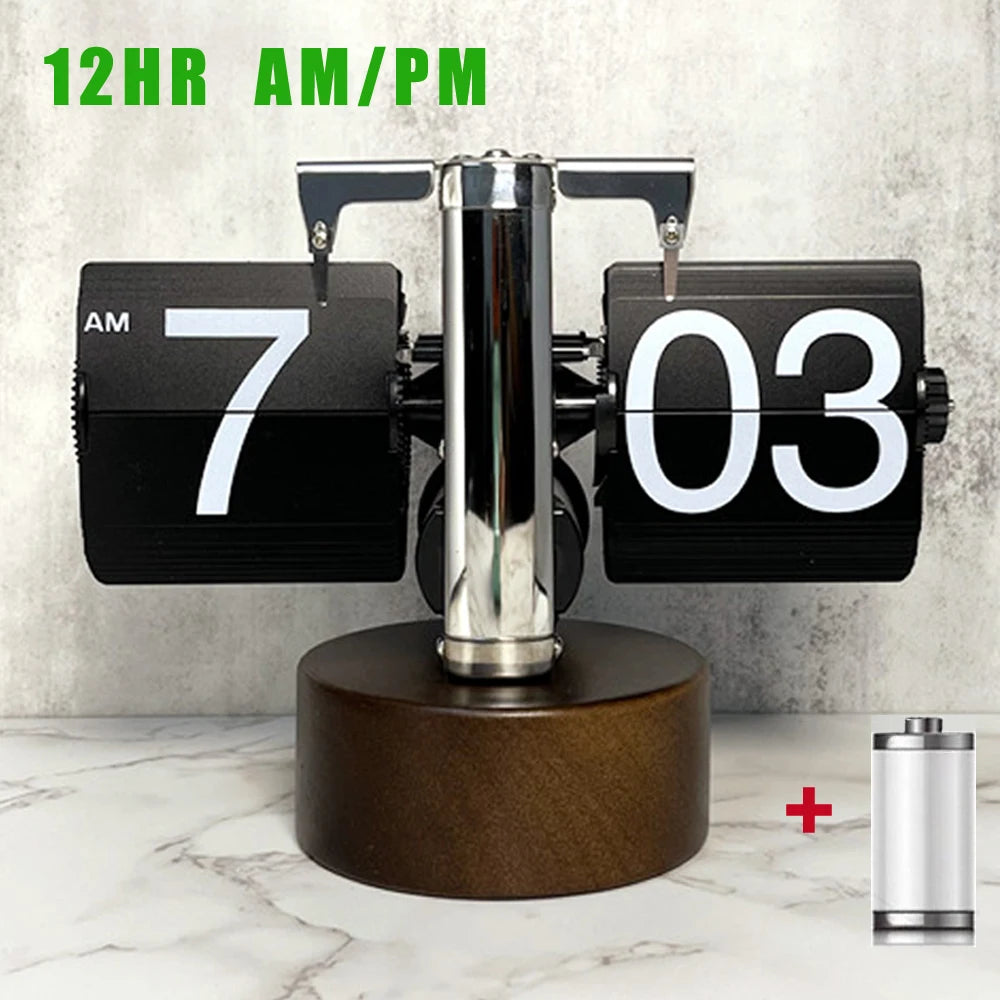 A Flipping Clock with Page Turning Automatically for Modern Home Decoration.Full of Sense of Technology.Battery Included as Gift
