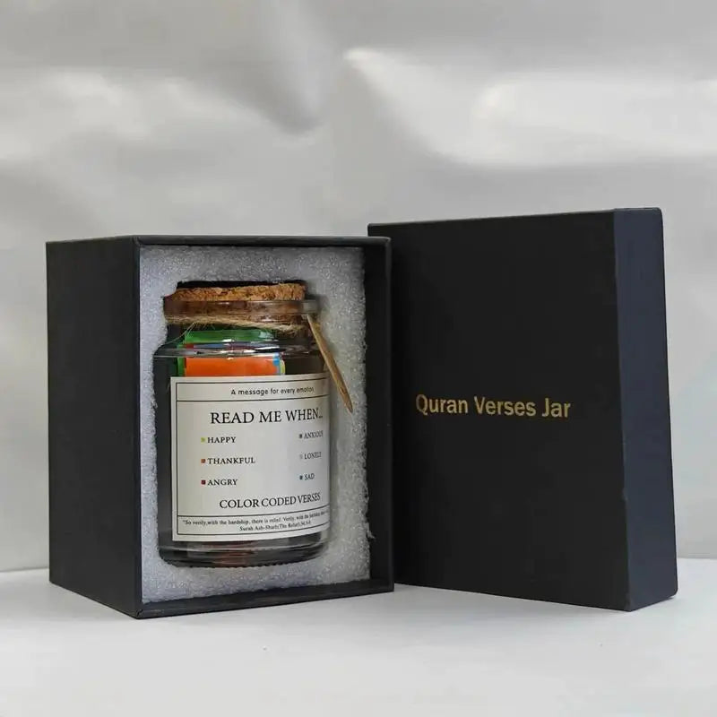 Quran Verse Jar Expresses Emotions And Feelings Glass Jar With Colored Quran Verses Muslim Prayer Jar Gifts Box
