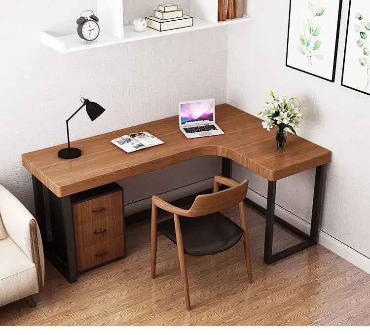 L Shape Wood Computer Desk Luxury Designer Funny Wooden Office Computer Desks Organizer Workbench Mesas De Computador Furniture