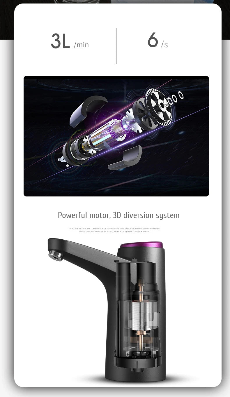 Automatic Electric Water Dispenser Smart Water Pump Water Mini Barreled Water Electric Pump Bottle Switch Treatment Appliances