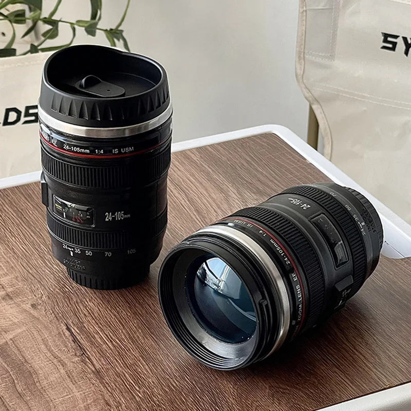 1pc Camera Lens Coffee Mug, Travel Coffee Photographers Mug, Home Supplies
