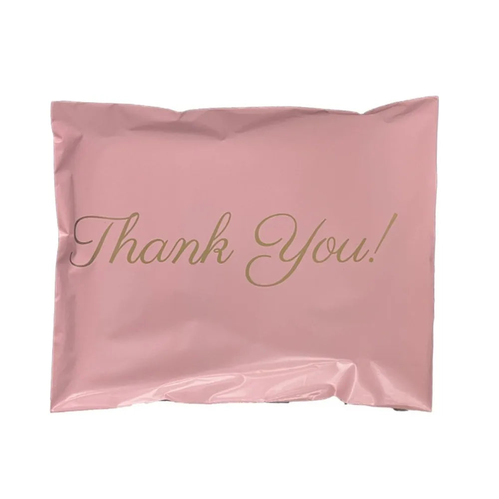 100pcs Pink Thank You Envelopes Shipping Bags Self Seal Packing Bags Sealed Express Bag Mailing Bag Express Packing Supplies