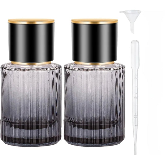 2PCS 30/50ml Empty Perfume Spray Bottles Glass Perfume Atomizer Sample Container Travel Essential Frangrance Toiletries Cosmetic