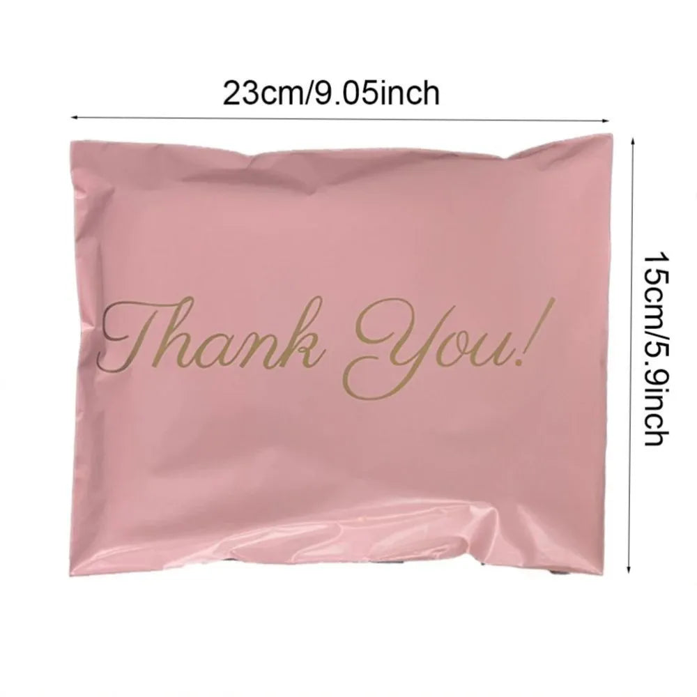 100pcs Pink Thank You Envelopes Shipping Bags Self Seal Packing Bags Sealed Express Bag Mailing Bag Express Packing Supplies