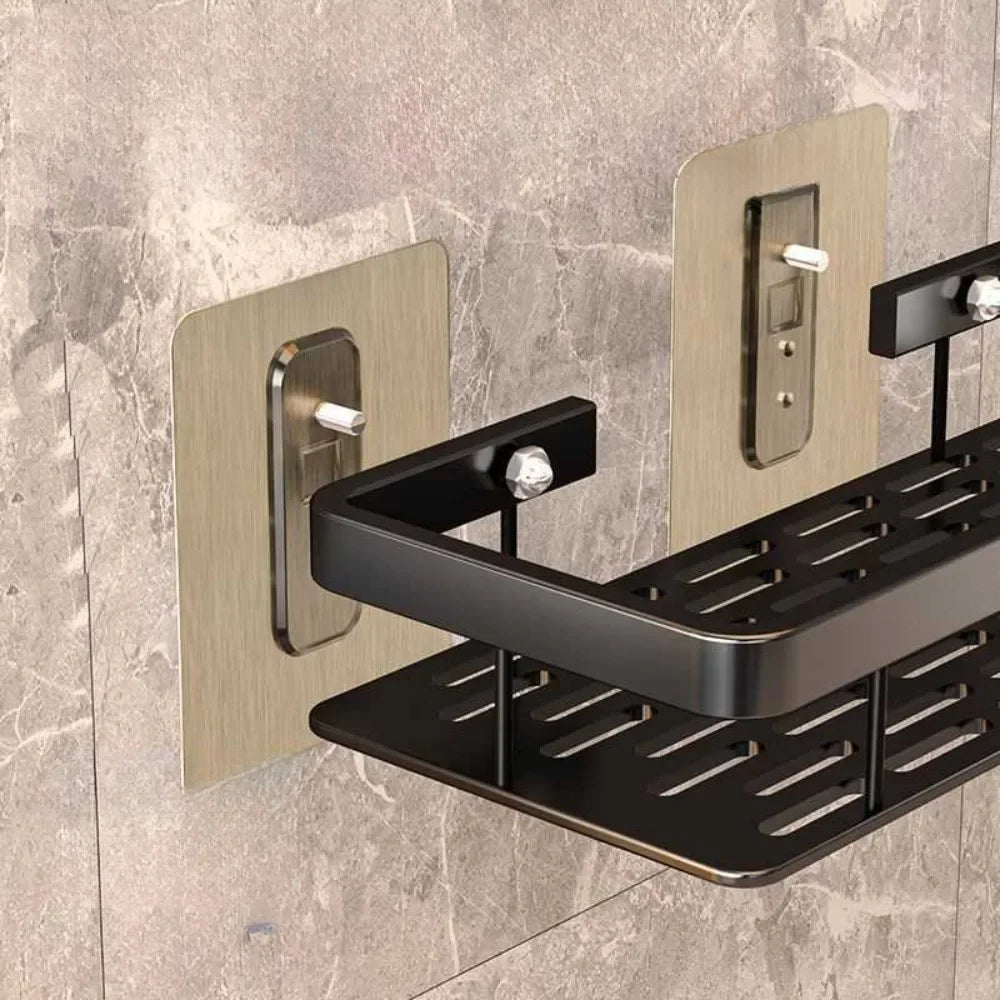 New Drill - Free Storage Shelf: Effortless Installation Perfect for Adding Extra Storage in Bathroom Kitchen or Bedroom!