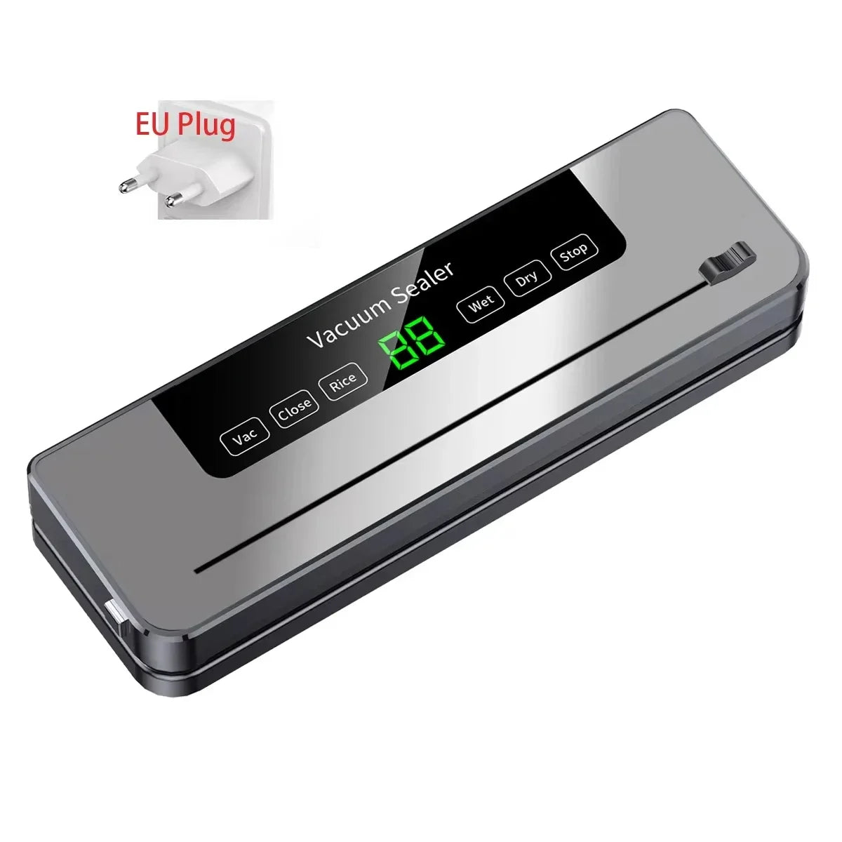 Food Vacuum Sealer Machine Dry Wet Food Vacuum Packaging Machine with UV Kitchen Food Storage Sealing Machine Built-in Cutter