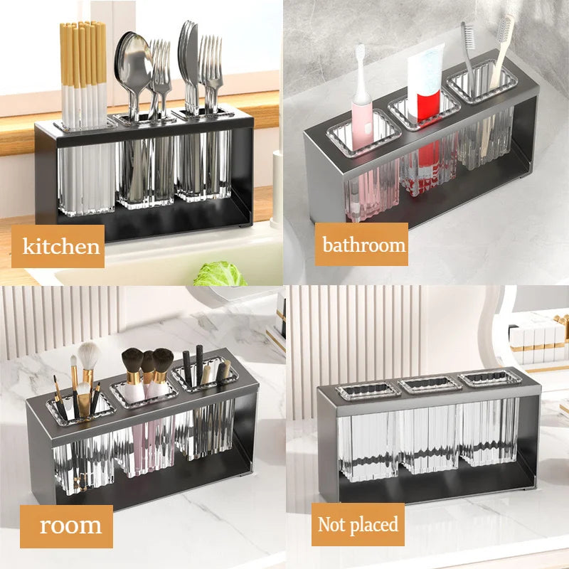 Kitchen Cutlery Storage Racks Drain Tableware Holder Chopstick Spoon Fork Storage Box Rack Chopsticks Cage Save Space Simple