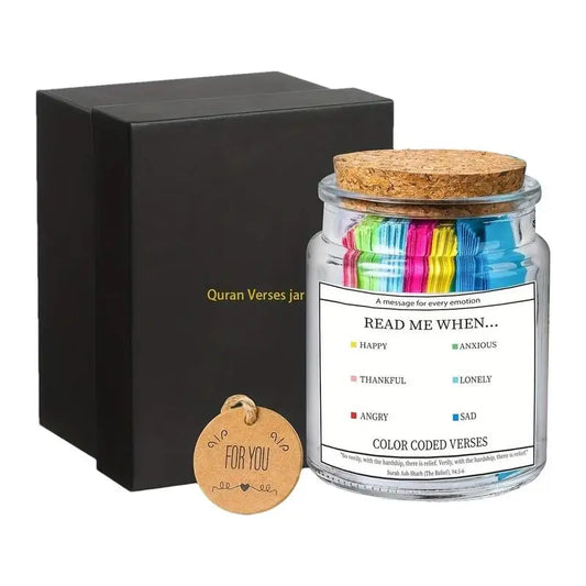 Quran Verse Jar Expresses Emotions And Feelings Glass Jar With Colored Quran Verses Muslim Prayer Jar Gifts Box