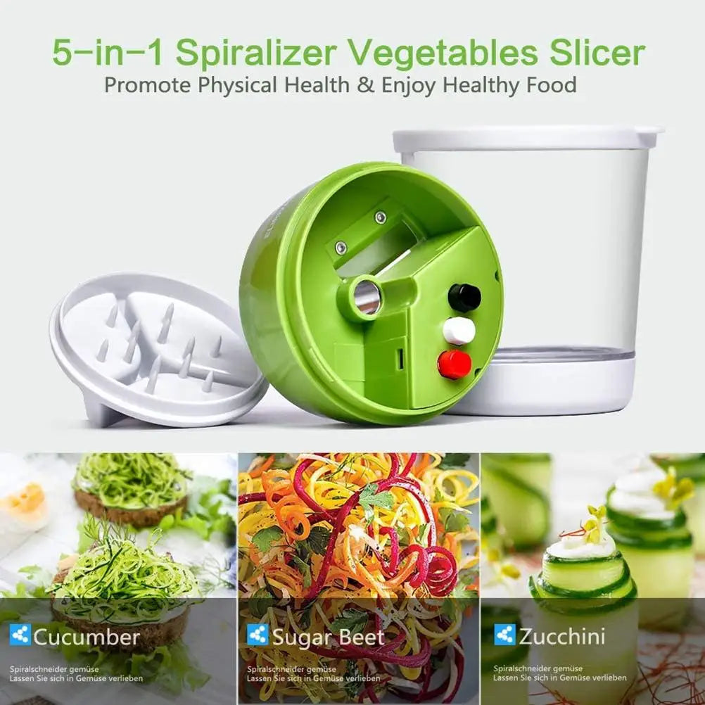 Vegetable Cutter Manual Spiral Cutter Kitchen Gadgets for Carrots Cucumbers Veggetti
