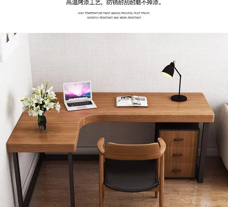 L Shape Wood Computer Desk Luxury Designer Funny Wooden Office Computer Desks Organizer Workbench Mesas De Computador Furniture