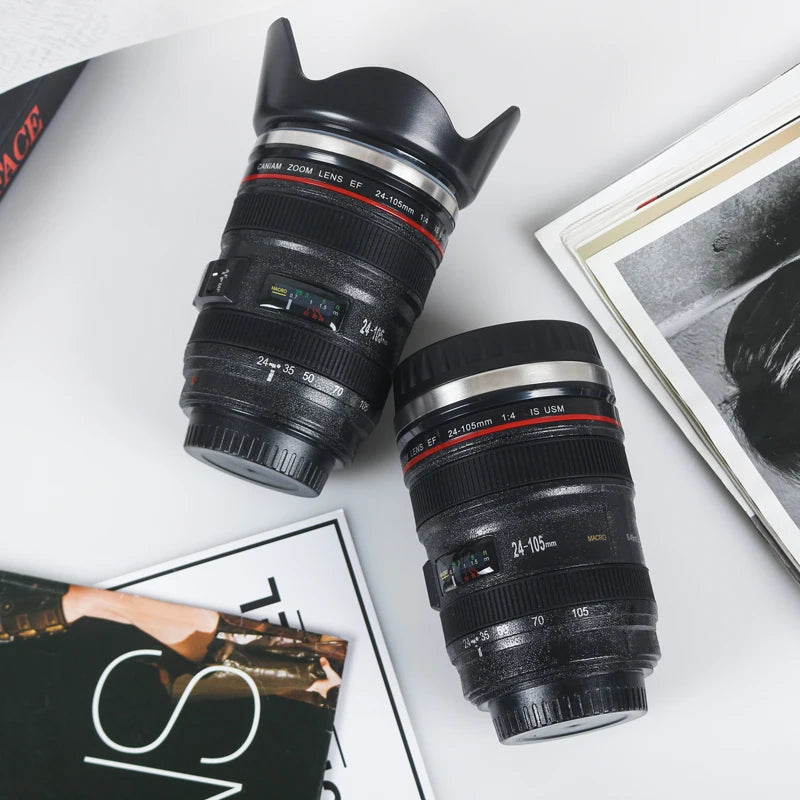 1pc Camera Lens Coffee Mug, Travel Coffee Photographers Mug, Home Supplies