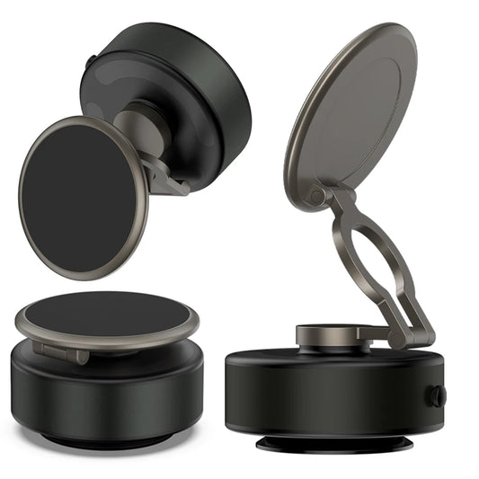 For Magsafe Mobile Phone Holder 360° Rotatable Folding Magnetic Vacuum Adsorption Suction Cup Bracket for IPhone/Samsung/Xiaomi
