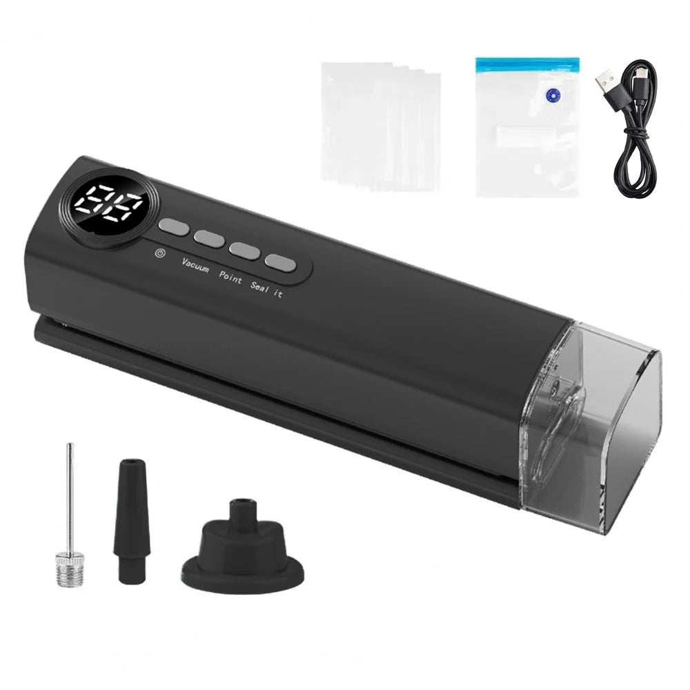 Vacuum Packaging Machine Food Vacuum Sealer Automatic Household Food Vacuum Sealing Machine Plastic Bag Sealer with Sealing Bags