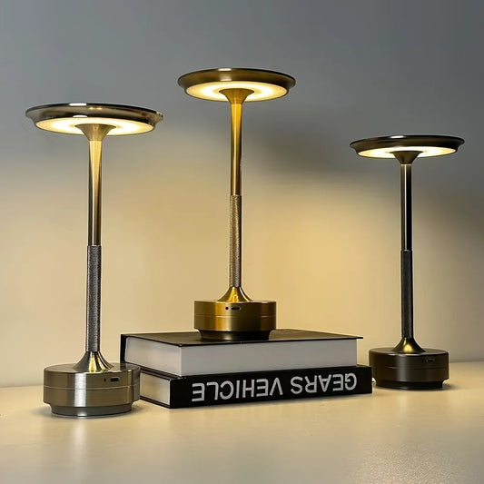 Office Decorative Desk Lamp, Touch USB Reading Light, Brushed Metal Surface Treatment, USB Charging, Including Power Cord