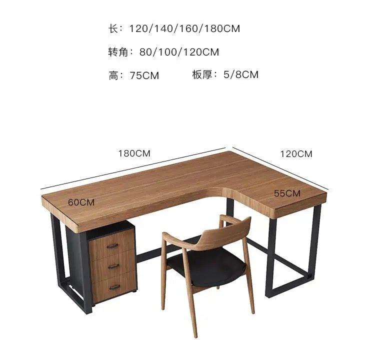 L Shape Wood Computer Desk Luxury Designer Funny Wooden Office Computer Desks Organizer Workbench Mesas De Computador Furniture