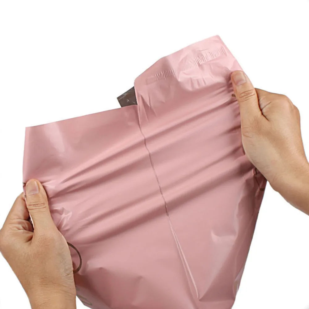 100pcs Pink Thank You Envelopes Shipping Bags Self Seal Packing Bags Sealed Express Bag Mailing Bag Express Packing Supplies