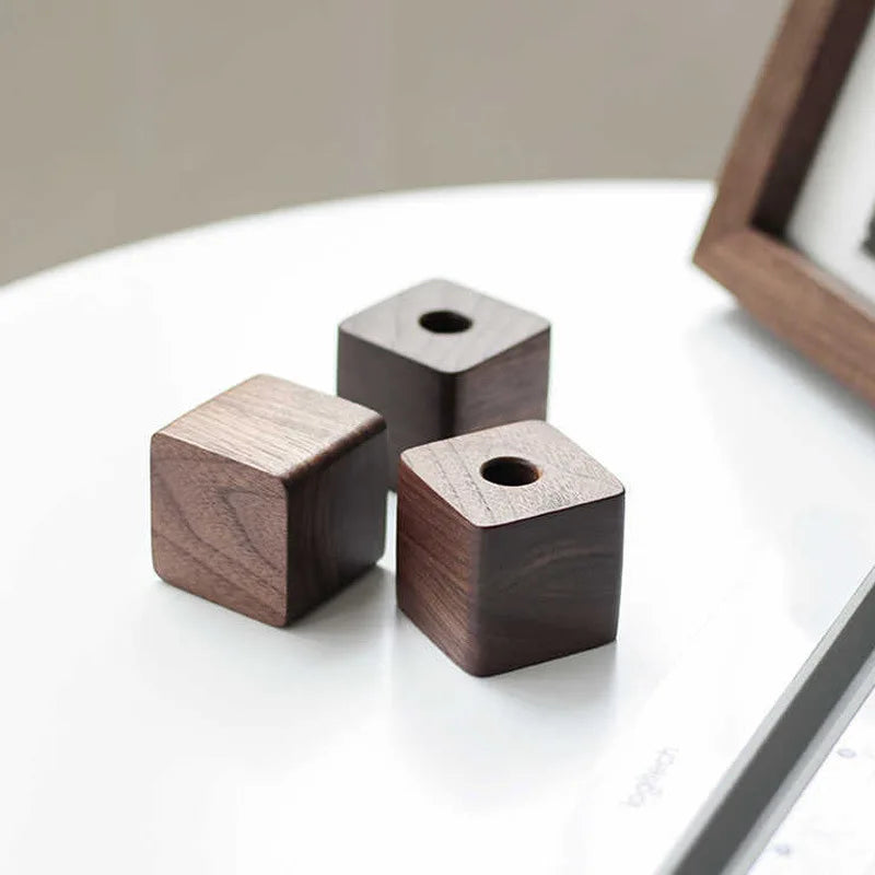 Creative Wooden Pen Holder Office Desktop Storage Ornaments Minimalist Furnishings Office Supplies Multifunction Storage Box
