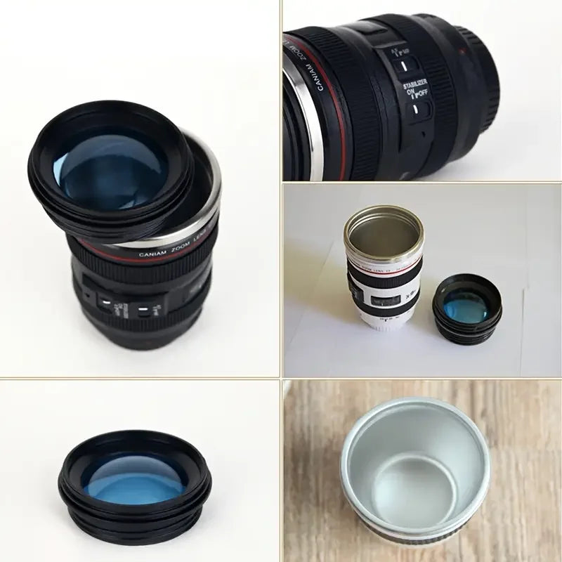 1pc Camera Lens Coffee Mug, Travel Coffee Photographers Mug, Home Supplies
